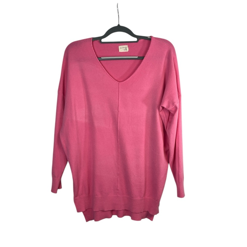 Dreamers by debut pink‎ v-neck tunic sweater size small oversized casual
